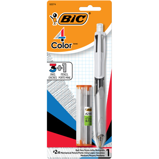 BIC 4 Colour 3 + 1 Pen and Mechanical Pencil