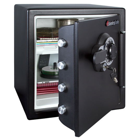 SentrySafe X-Large Combination Fire/Water Safe - 1.23 Cu. Ft. - Black