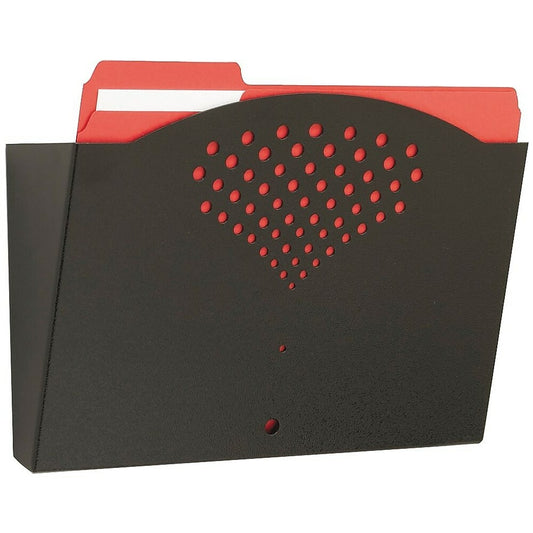 Pochette murale en acier Safco, format lettre, noir