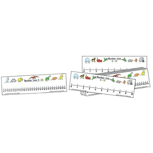 SI Manufacturing Double-Sided Student Number Lines Set - 15 Set