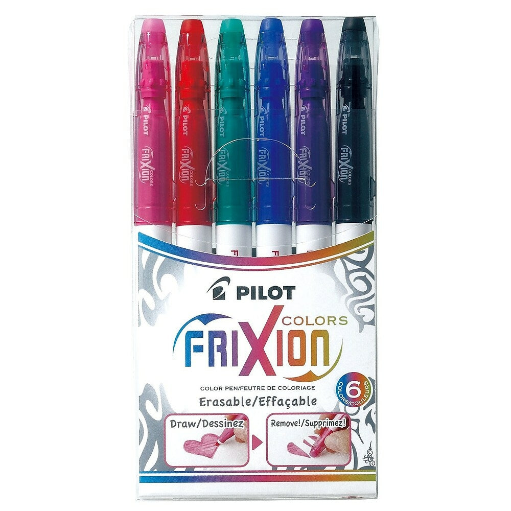 Ensemble de marqueurs effaçables Pilot Frixion Colours, assortis, paquet de 6