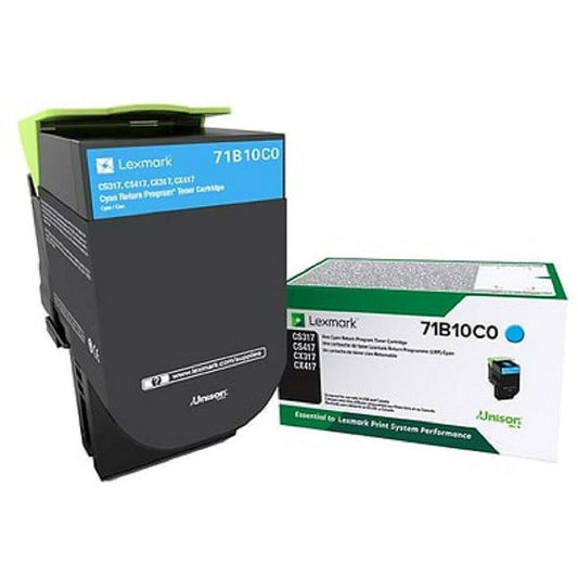 Cartouche de toner cyan à retourner Lexmark CS/X317/417/517 (71B10C0)
