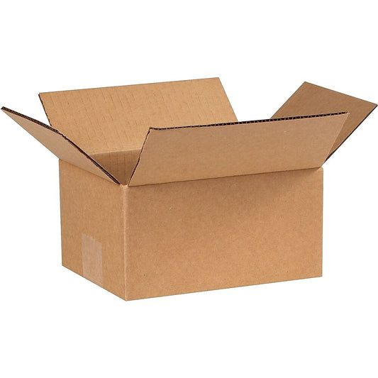 Staples Corrugated Shipping Box - 8" L x 6" W x 4" H - Kraft - 25 Pack