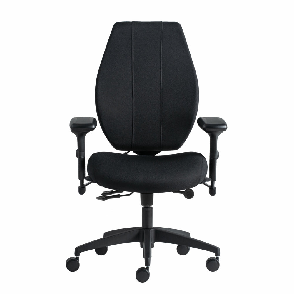 Chaise de travail Gry Mattr + ergoCentric airCentric 3 - Petit siège - Noir