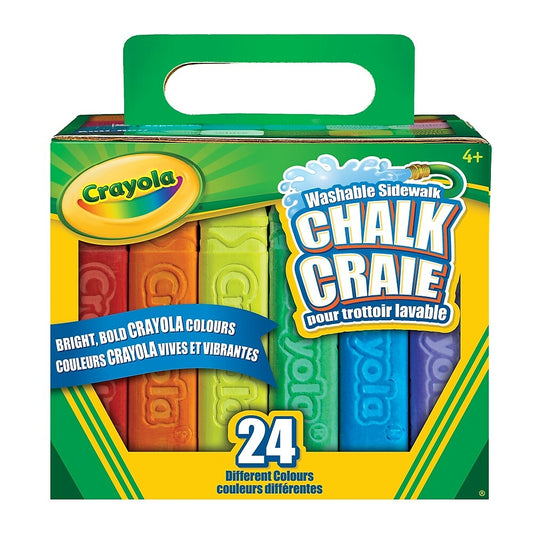 Craies pour trottoir Crayola - Couleurs assorties - Paquet de 24