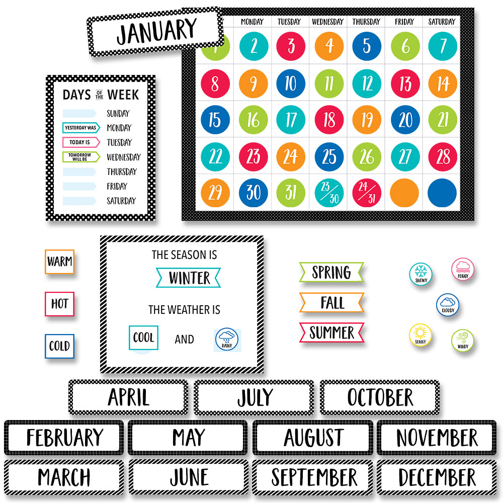 Creative Teaching Press Calendar Set Bulletin Board - 67 Pieces
