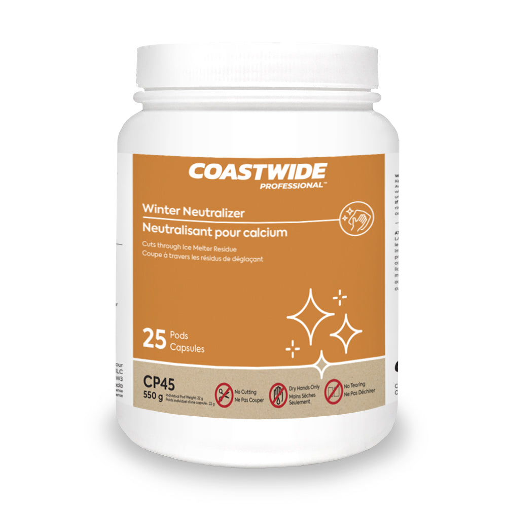 Neutralisant hivernal Coastwide Professional CP45 - 550 g - 25 dosettes par paquet