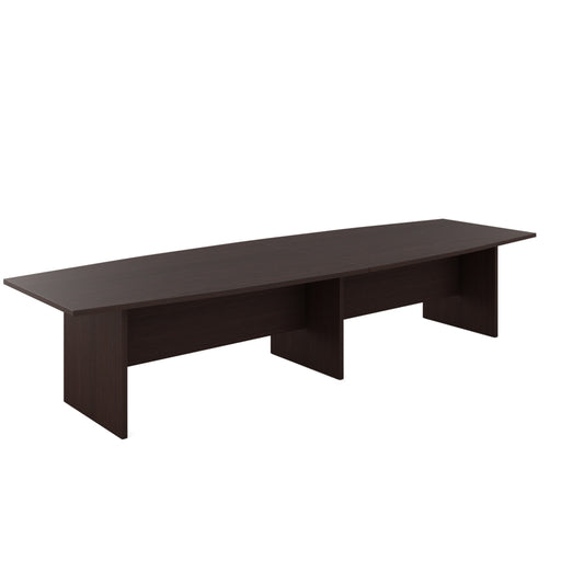 Table de conférence Newland en forme de bateau Offices to Go - 144" - Marron foncé