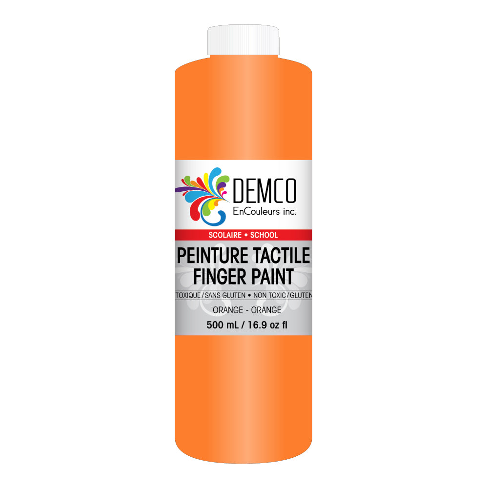 Peinture au doigt scolaire DEMCO EnCouleurs Inc. - 500 ml - Orange
