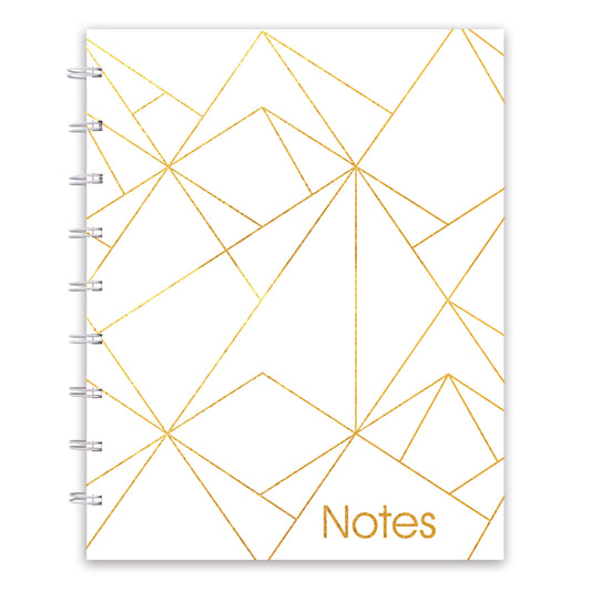 Blueline MiracleBind Gold Collection Notebook - 9-1/4" x 7-1/4" - White - 116 Pages
