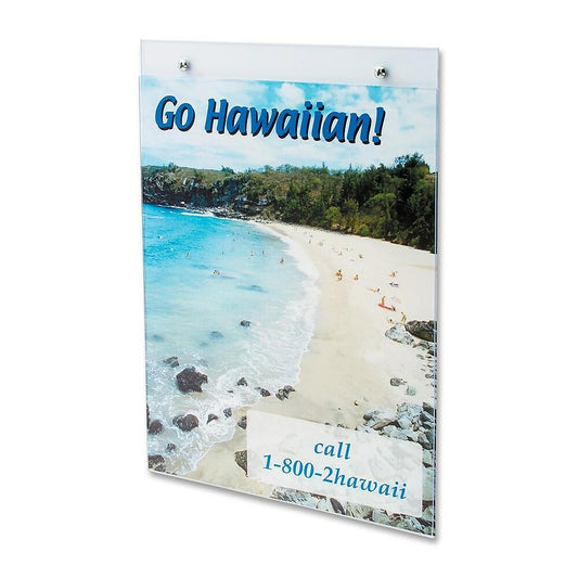 Deflect-o Classic Image Wall Mount Sign Holder - 11" x 17" - Clear