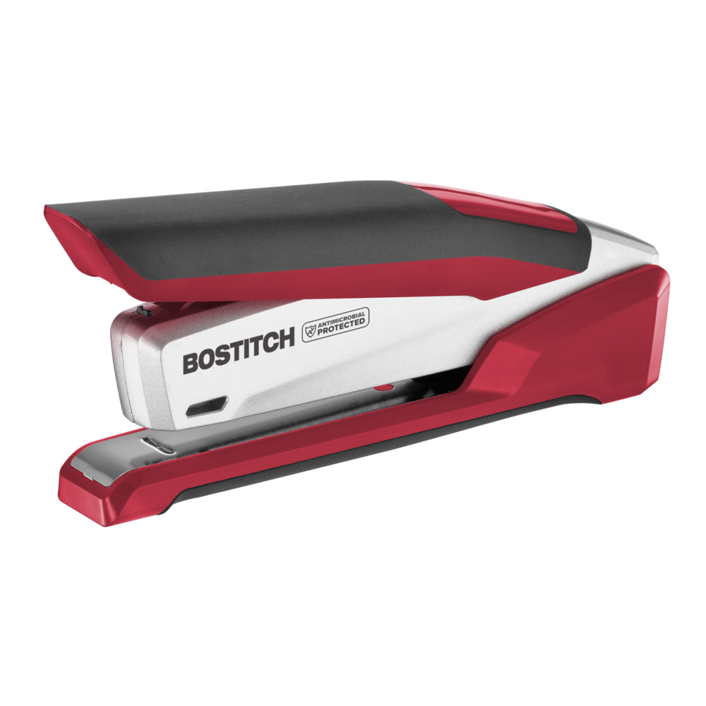 Bostitch InPower Spring-Powered Desktop Stapler - 28 Sheet Capacity - Red