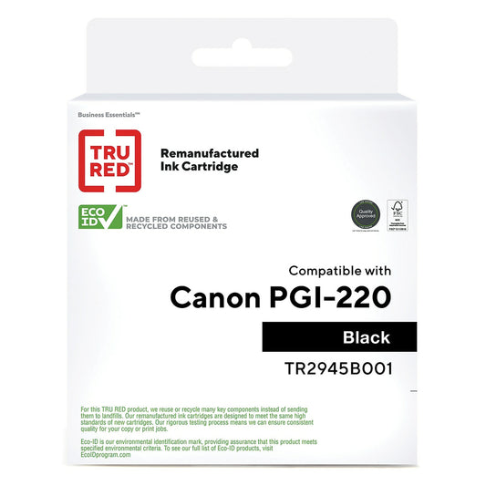 TRU RED 2945B001 Canon PGI-220 Remanufactured Ink Cartridge - Standard Yield - Black