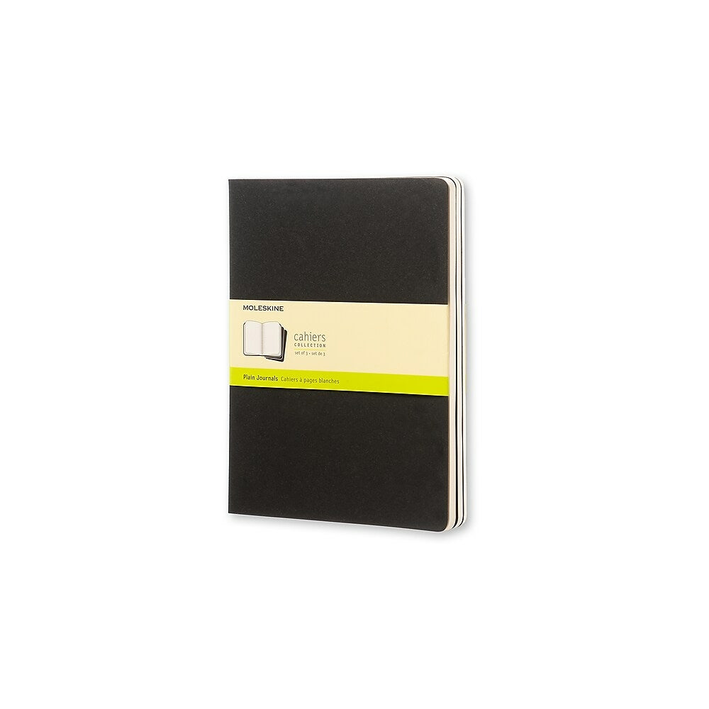 Carnets Moleskine à couverture souple et lisse - 7,5" x 9,75" - Noir - Lot de 3