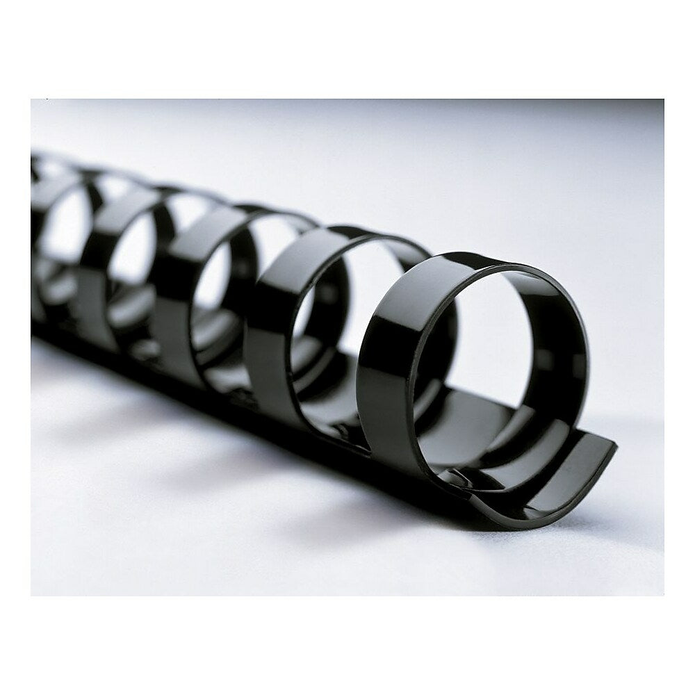 GBC CombBind 1/4" Plastic Binding Spines, Black, 100 Pack
