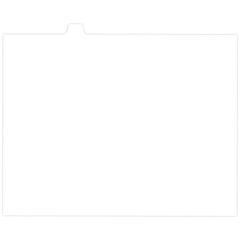 Onglets d'indexation Southwest - Non imprimés - Position 5 - Blancs - 15e coupe - 110 lb - Non perforés - Paquet de 25