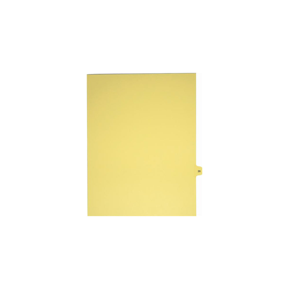 Onglets numériques Sterling Singles, n° 26, chamois, format lettre, coupe 1/15, paquet de 25