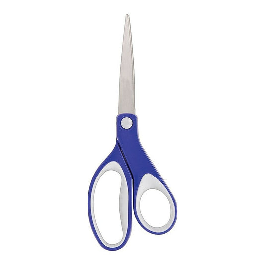 Westcott KleenEarth 8" Straight Soft Handle Scissors, Blue