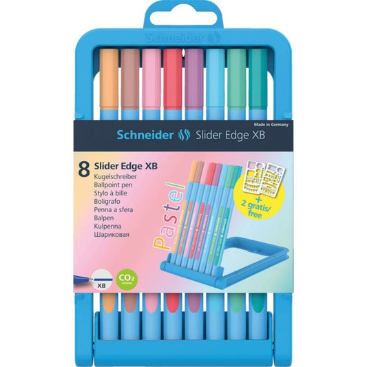 Stylos à bille Schneider Slider Edge Pastel - Lot de 8