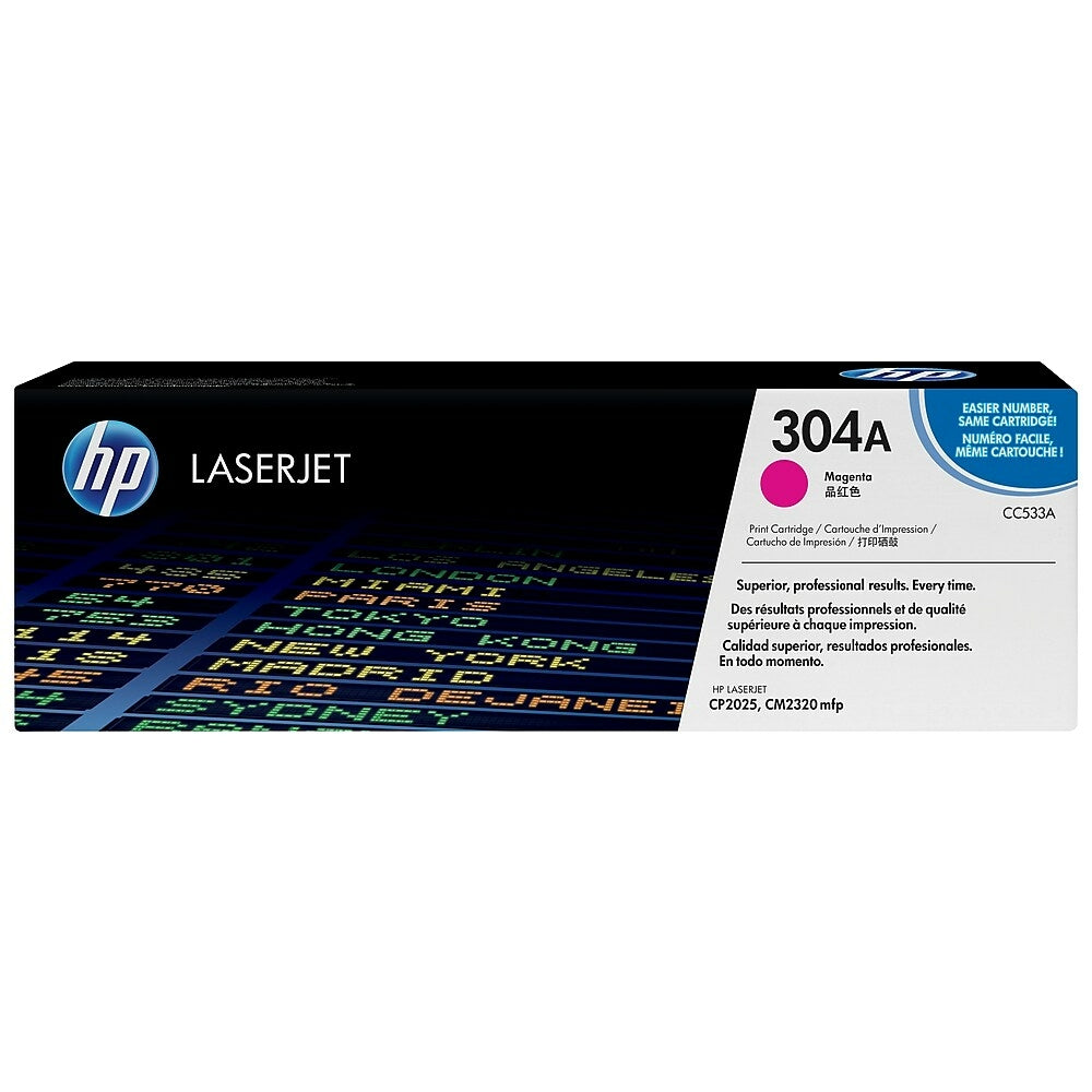 Cartouche de toner magenta d'origine HP 304A (CC533A) LaserJet