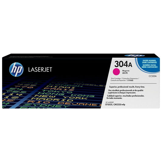 Cartouche de toner magenta d'origine HP 304A (CC533A) LaserJet