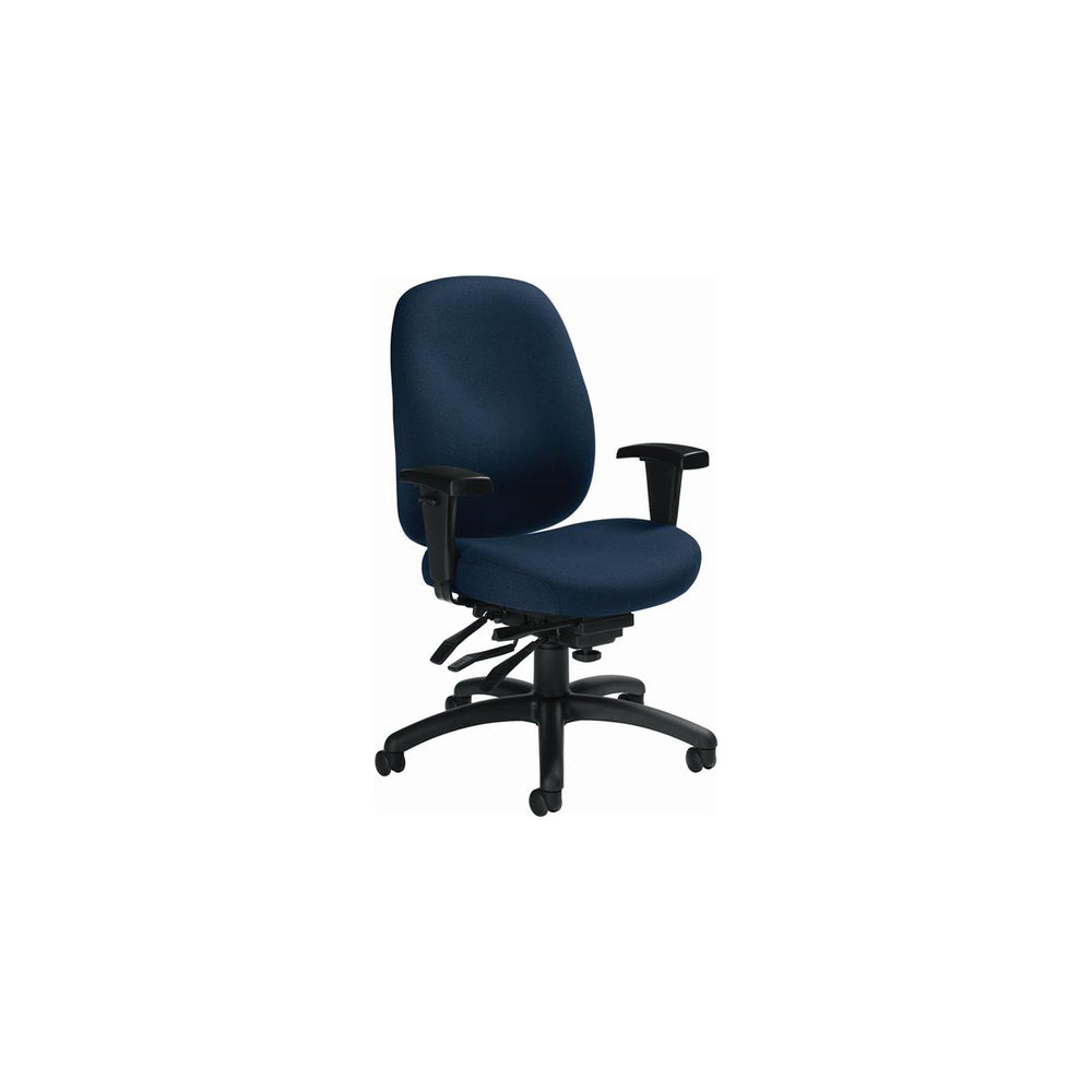 Fauteuil multi-bascules à dossier moyen Global Granada Deluxe - Bleu marine