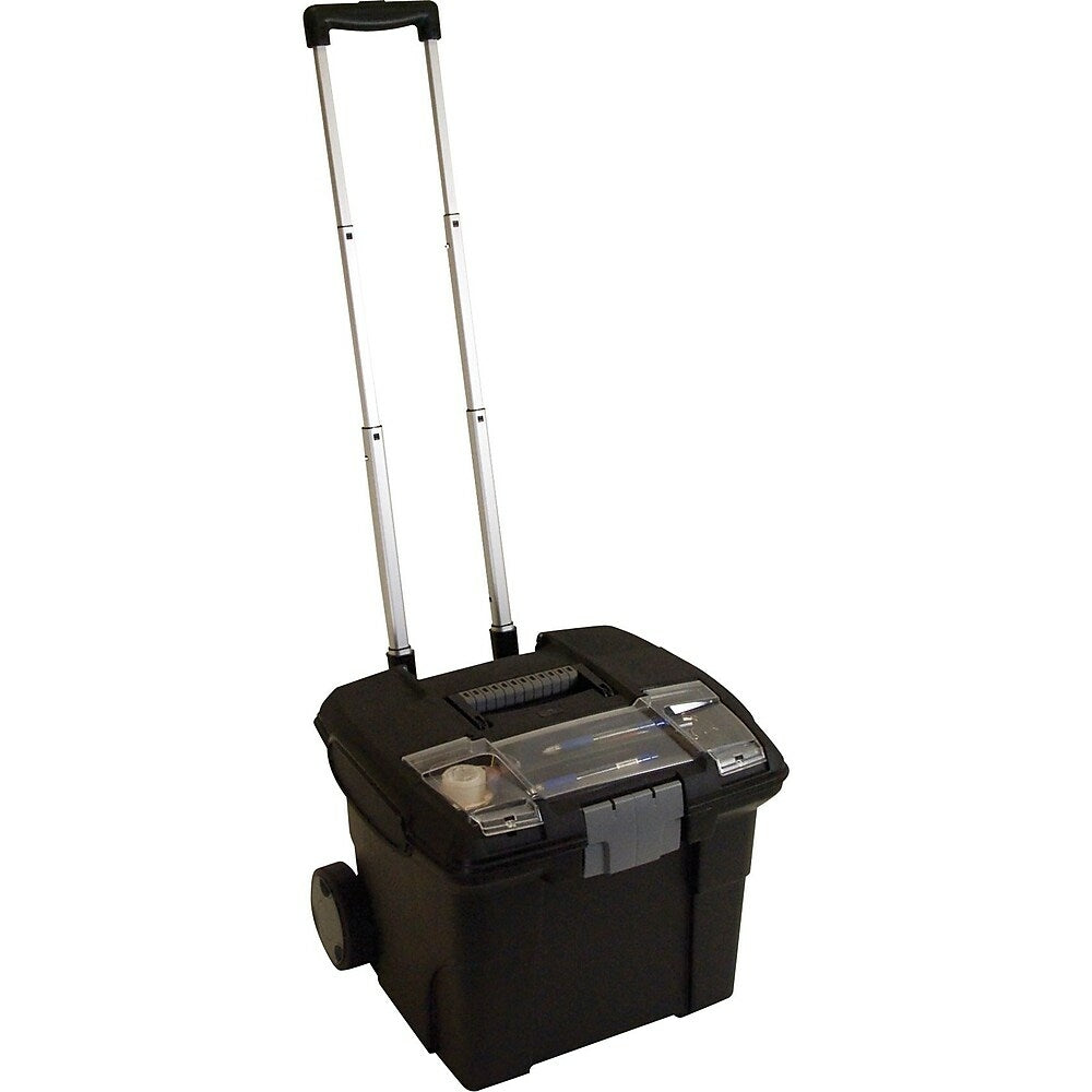 Storex Premium Mobile File Cart, Black