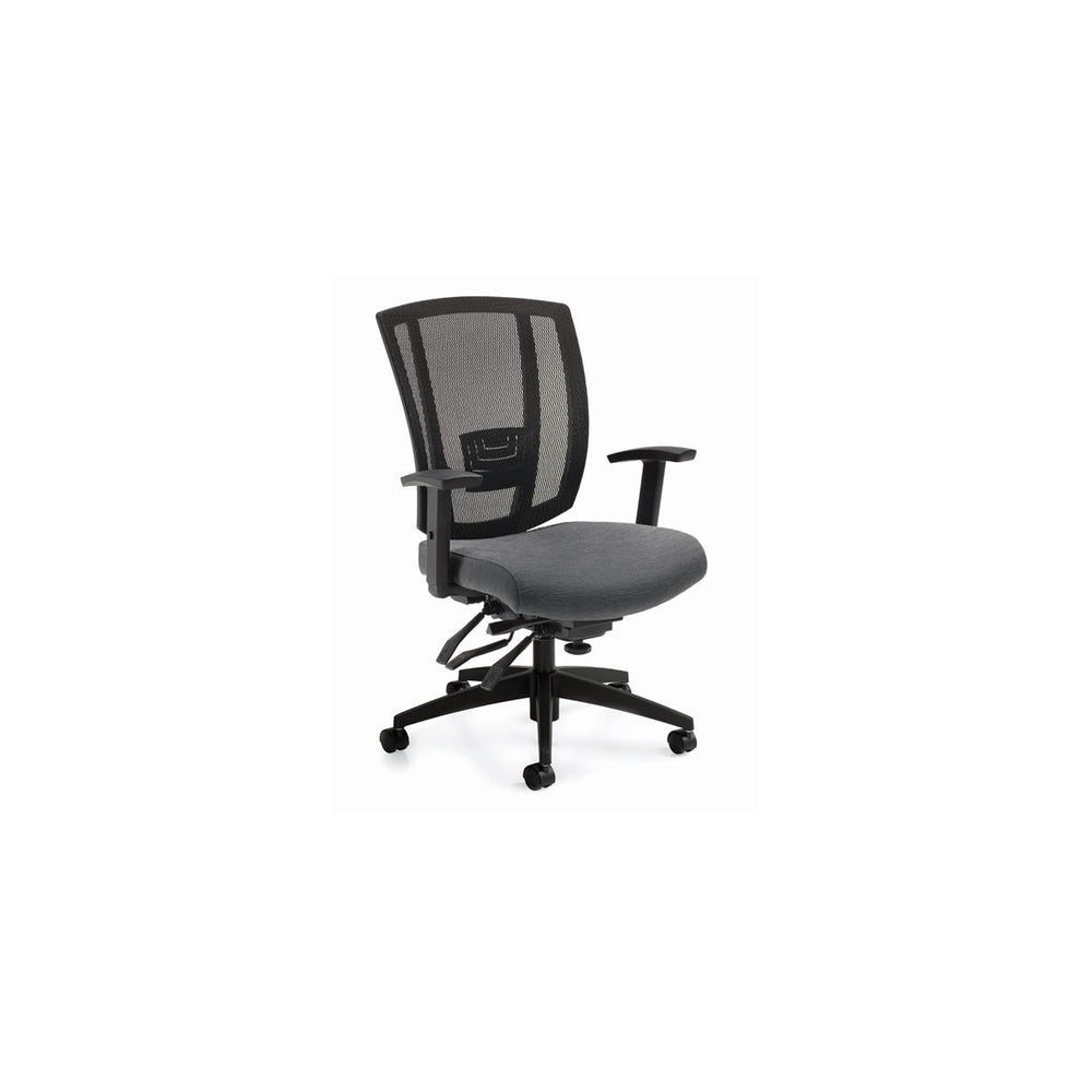 Global Avro-F Mesh Back Multi-Tilter Chair with Casters - Urban Gravel Road