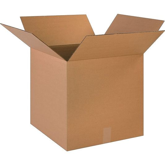 Corrugated Shipping Box - 18" L x 18" W x 18" H - Kraft - 20 Pack