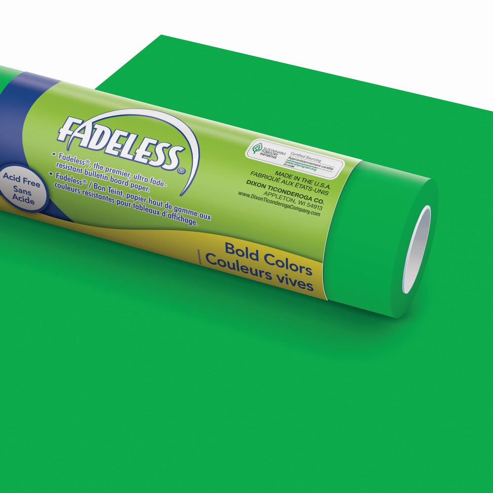 Rouleau de papier Pacon Baywood Fadeless - Vert pomme - 48 po l x 50 pi L