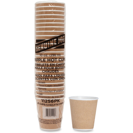 Genuine Joe Ripple 10 oz Cups - 25 Pack