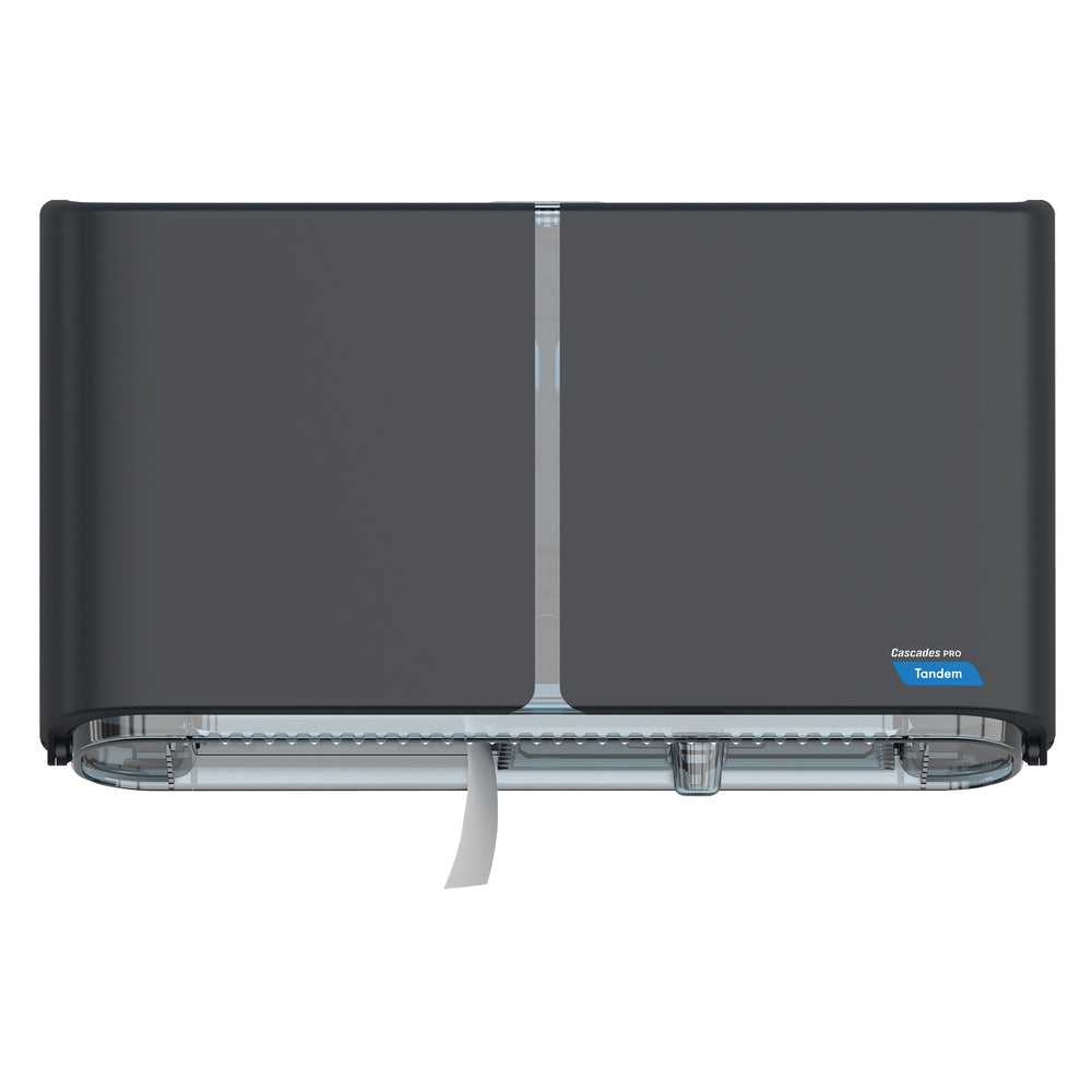Distributeur de papier hygiénique Cascades PRO Tandem, rouleau jumbo, gris foncé