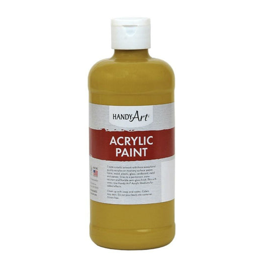 Handy Art Acrylic Paint, Yellow Oxide, 473ml.