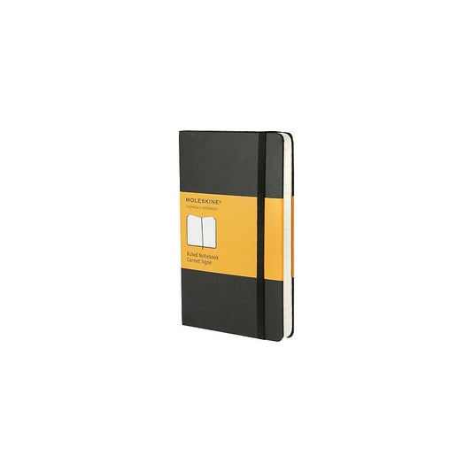Carnet de poche Moleskine Classic noir à couverture rigide, ligné, 8,9 x 14,9 cm