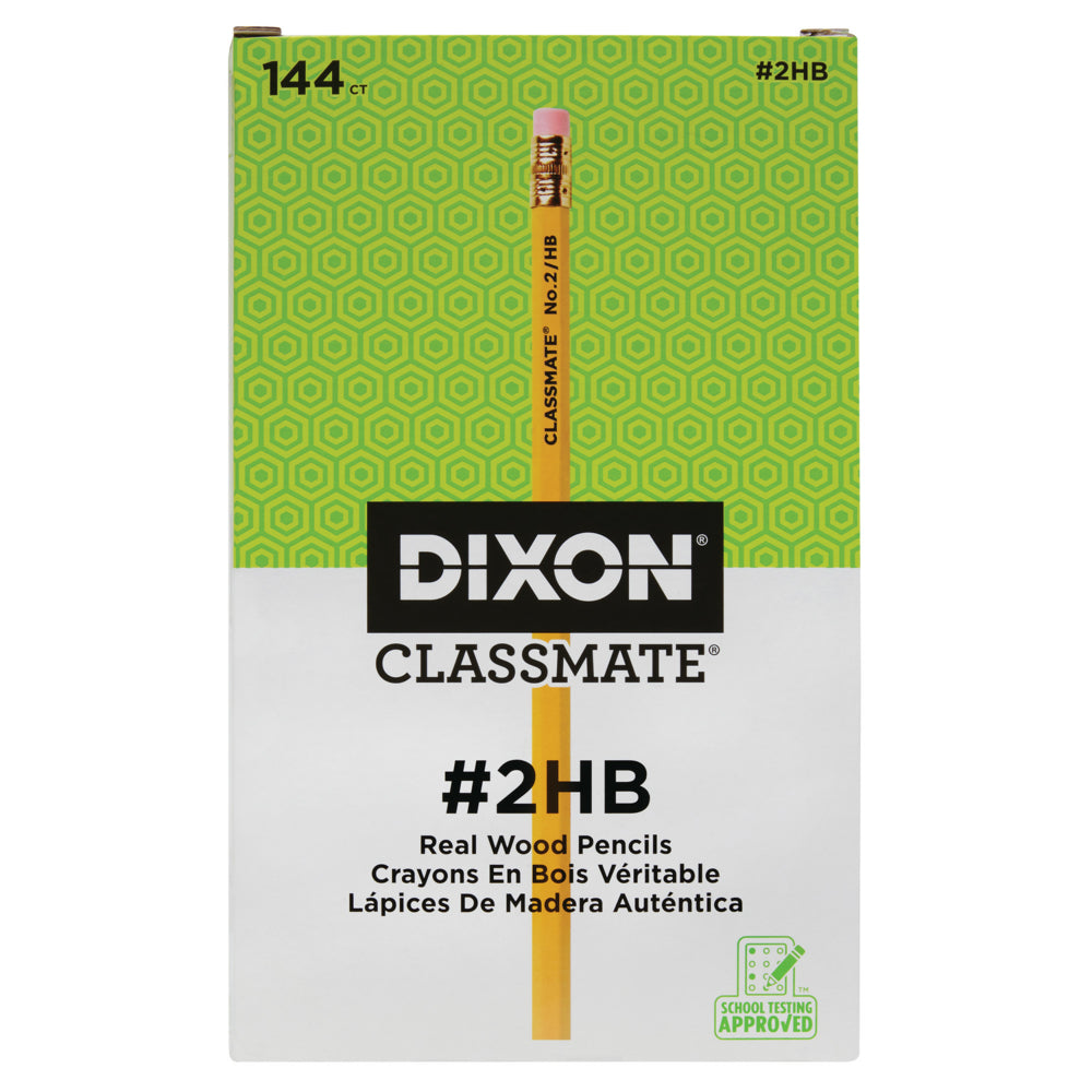 Dixon Classmate Wood-Cased Pencils - #2 Soft - Yellow - 144 Pack