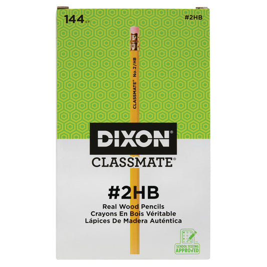 Dixon Classmate Wood-Cased Pencils - #2 Soft - Yellow - 144 Pack
