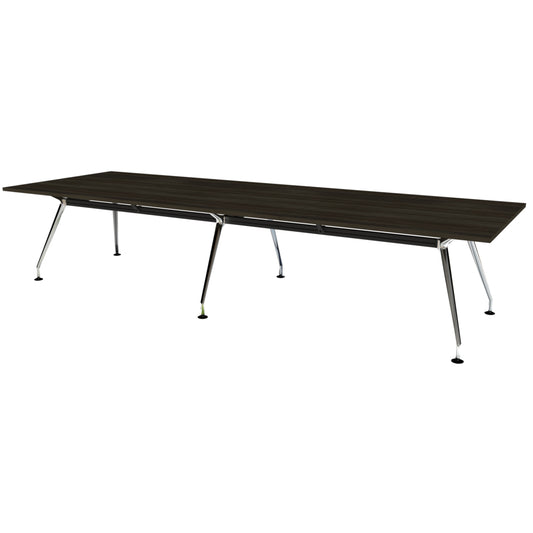 Heartwood HDL Innovations Upscale 10 person Rectangle Boardoom Table - Grey Dusk Chrome