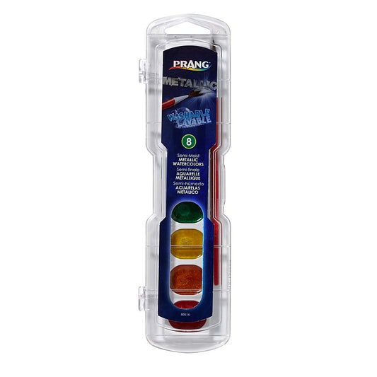 Prang Metallic Washable Watercolours with Brush