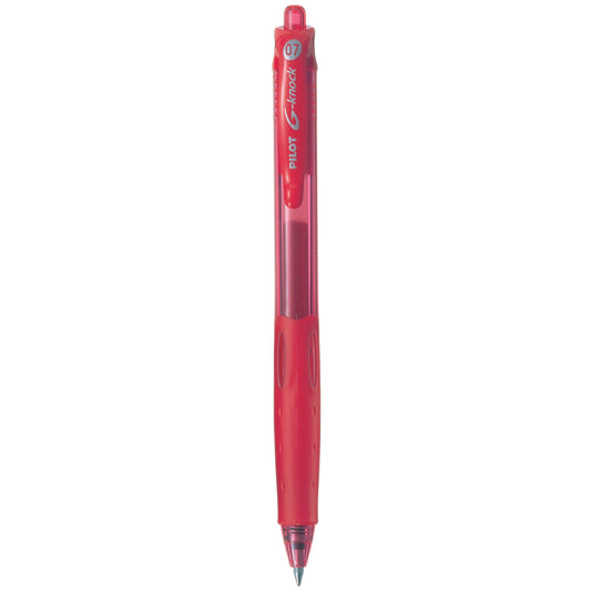 Stylo roller rétractable Pilot G-Knock BeGreen à encre gel - 0,7 mm - Rouge