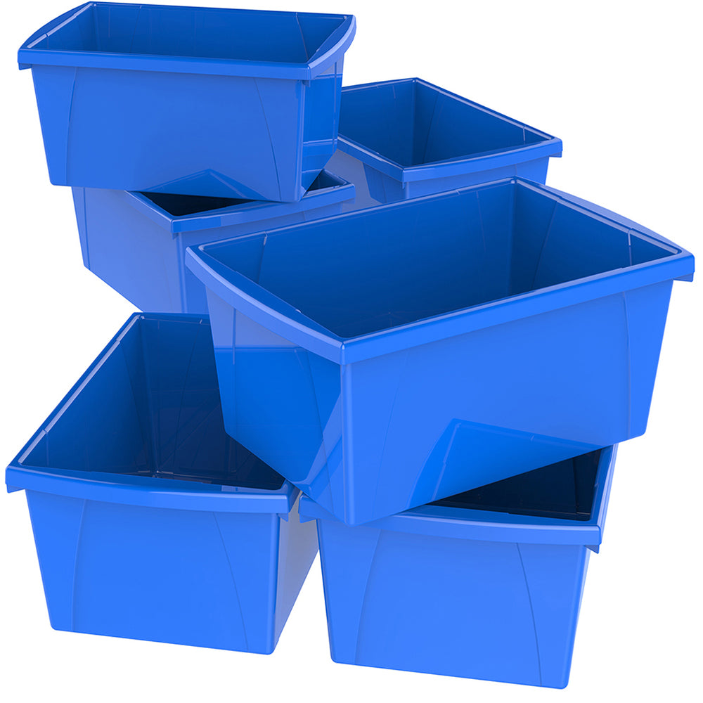 Storex Classroom Storage Bin, 21L - Blue