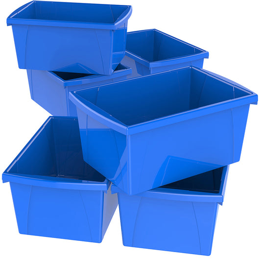 Bac de rangement pour salle de classe Storex, 21 L - Bleu