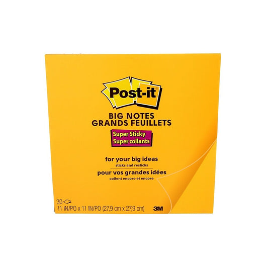 Bloc de notes Post-it Super Sticky Notes, 28 x 28 cm, 30 feuilles, orange