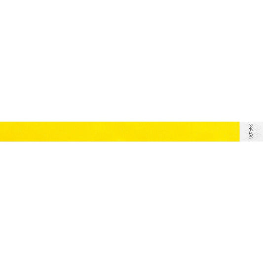 Bracelets en papier Tyvek Merangue - Paquet de 100 - Jaune