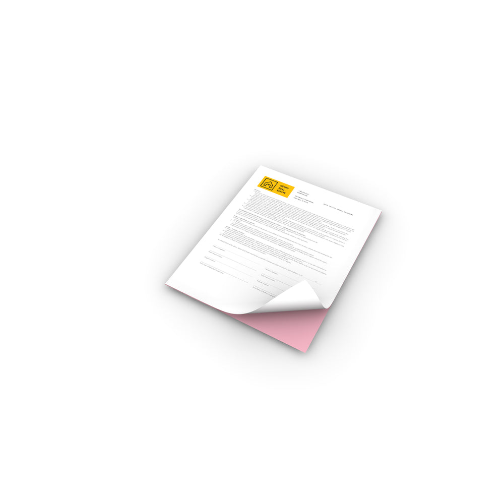 Xerox Revolution 2 Part Carbonless Paper - 20 lb. - 8.5" x 11" - White/Pink - 2 Reams/Case - 2500 Pack
