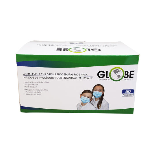 Globe Child Disposable Face Mask - 3 Ply - 50 per Box / 40 Boxes