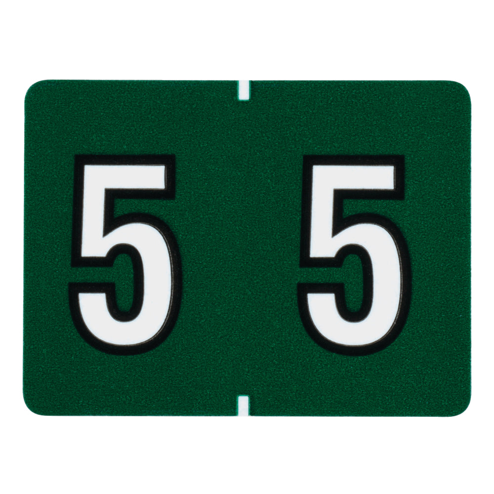 Étiquettes de classement Pendaflex à onglet numérique vert foncé - Paquet de 5 - 500