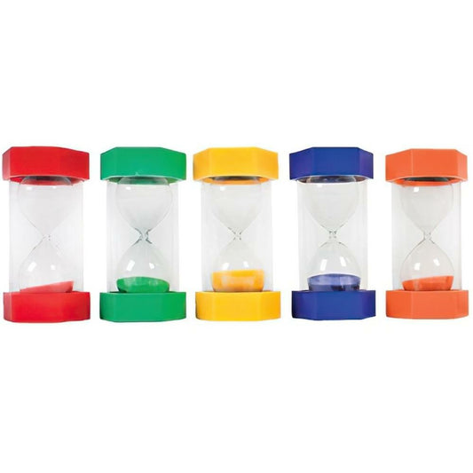 SI Manufacturing 30s - 1m - 3m - 5m and 10m Sand Timers - 16 cm x 6.9 cm - Set of 5