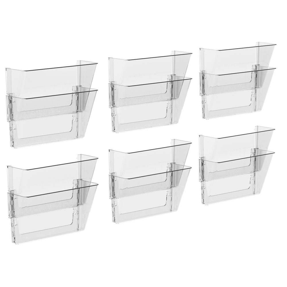 Storex Standard Wall Files Letter - Clear - 2 Pack