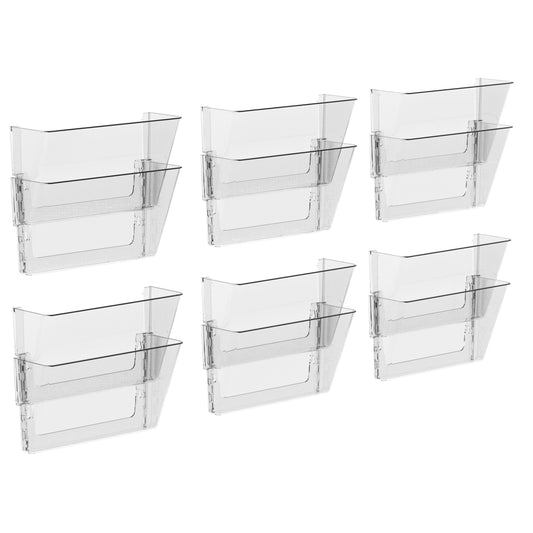 Storex Standard Wall Files Letter - Clear - 2 Pack