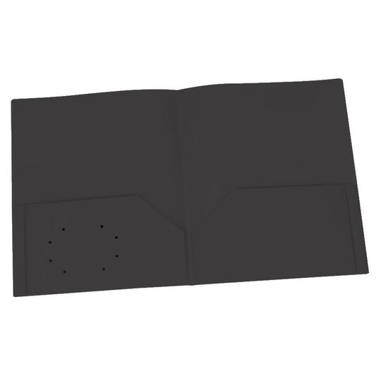 Chemises Oxford Poly à deux pochettes - Format lettre - Noir - Paquet de 25